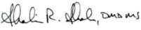 Dr. Shah's signature
